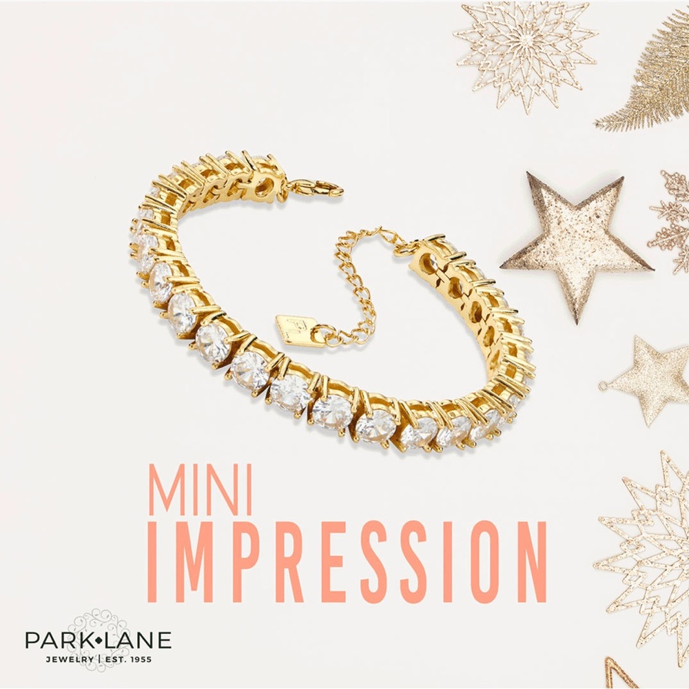 Mini Impression Bracelet Clear Gold